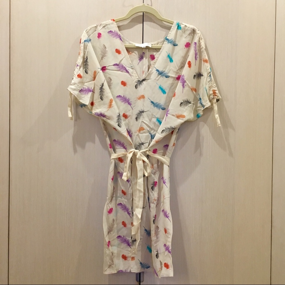 Corey Lynn Calter silk feather dress
